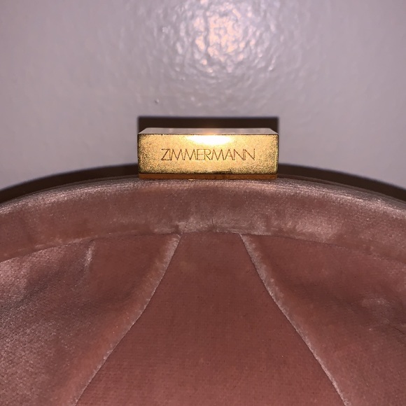 ZIMMERMANN velvet fringe pouch in pink - Picture 7 of 13